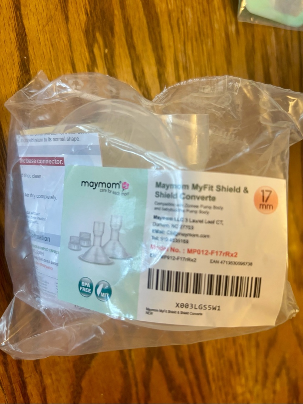 Maymom MyFit Shield & Converter Set - Clear 17mm
